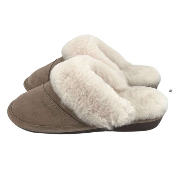 Nuknuuk | Women's Leather Slippers | Taupe Grey | Size 7 - Picture 3 of 6